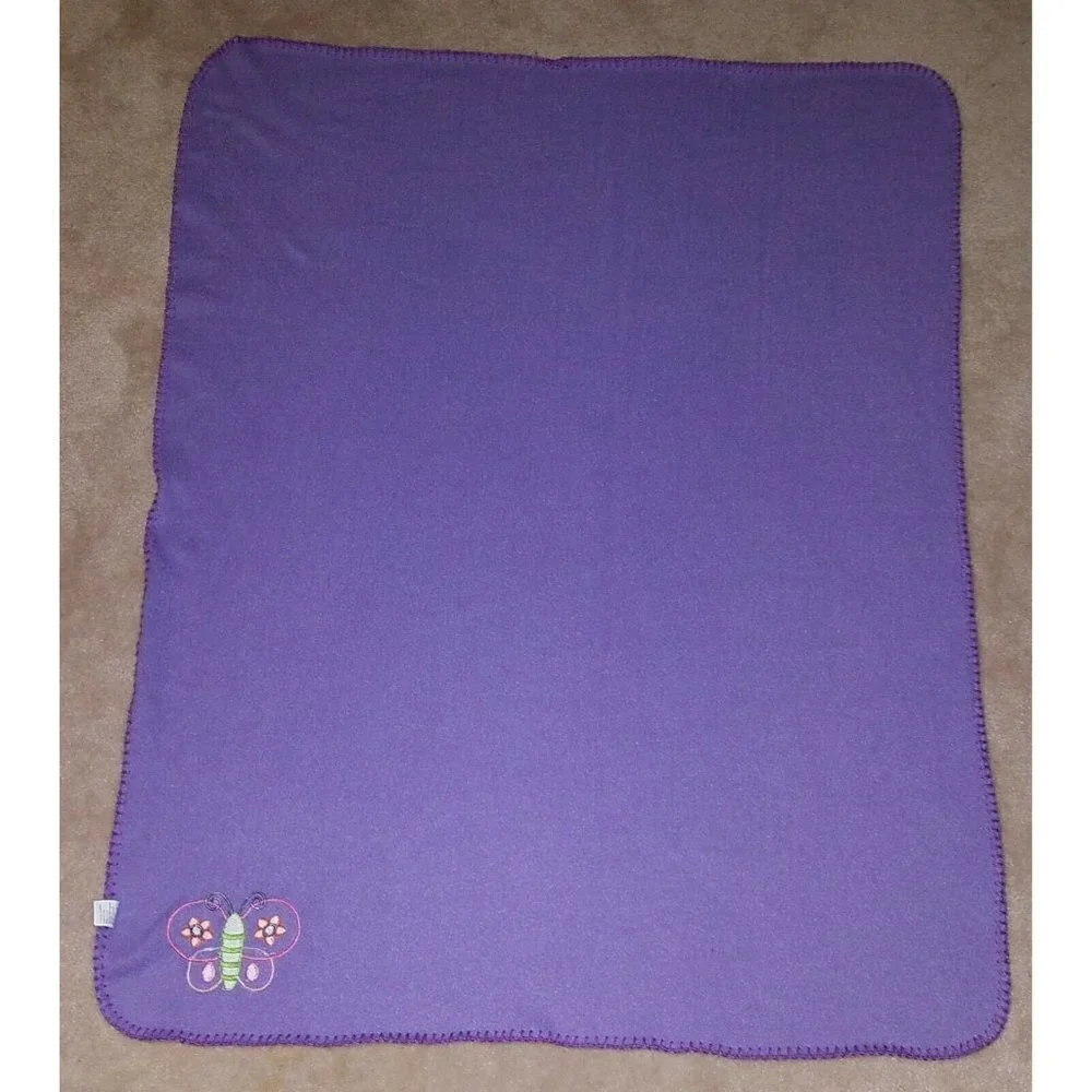 Stephen Joseph Purple Butterfly Baby Blanket Lovey Pink Girl Security Soft AS IS
